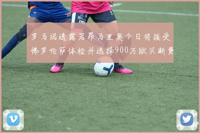 罗马诺透露若昂马里奥今日将接受佛罗伦萨体检并选择900万欧买断费